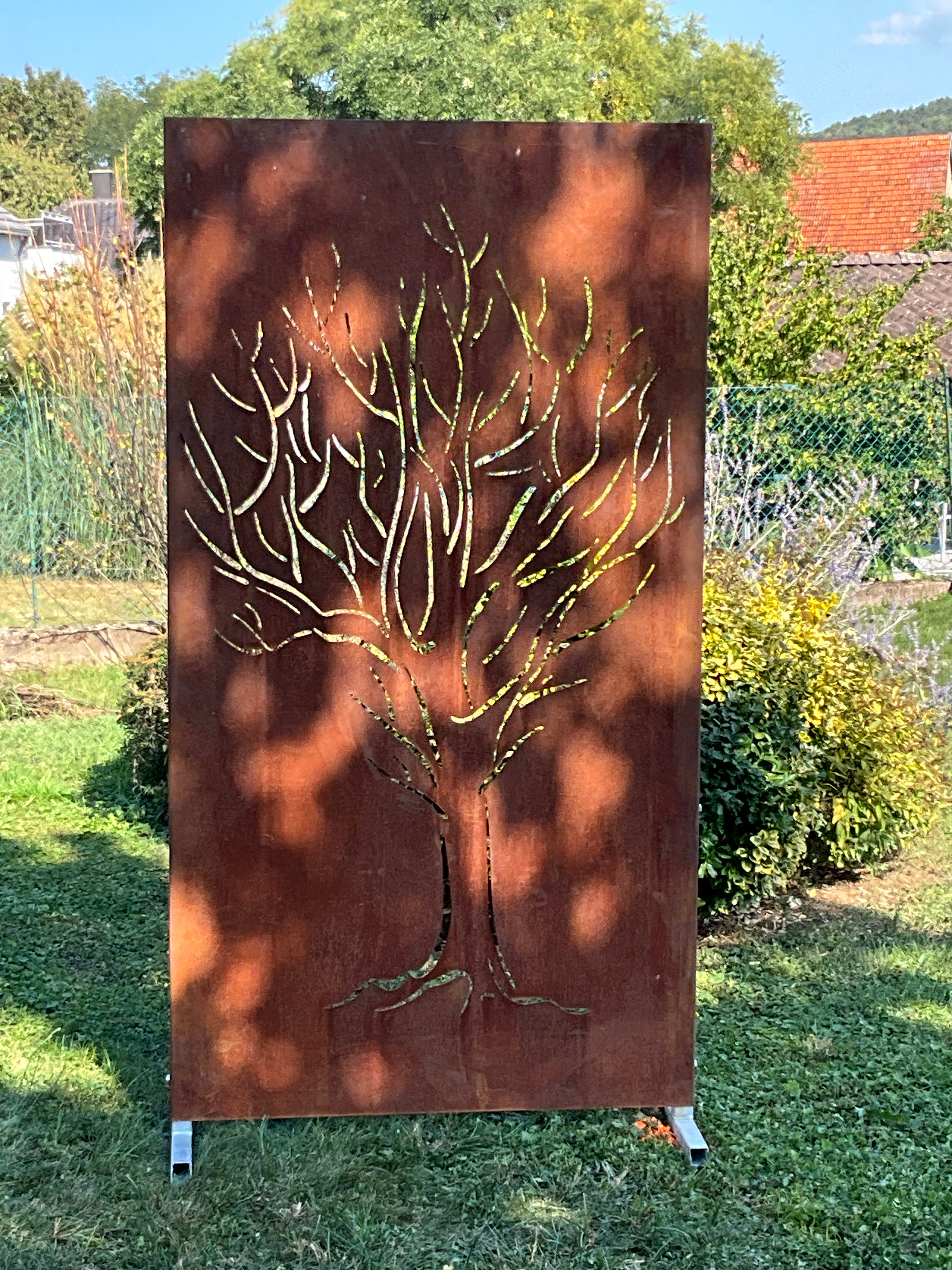 Panneau Brise Vue En Acier Corten Motif Arbre Art Deco Corten Vos panneau-brise-vue-en-acier-corten-motif-arbre-art-deco-corten-vos