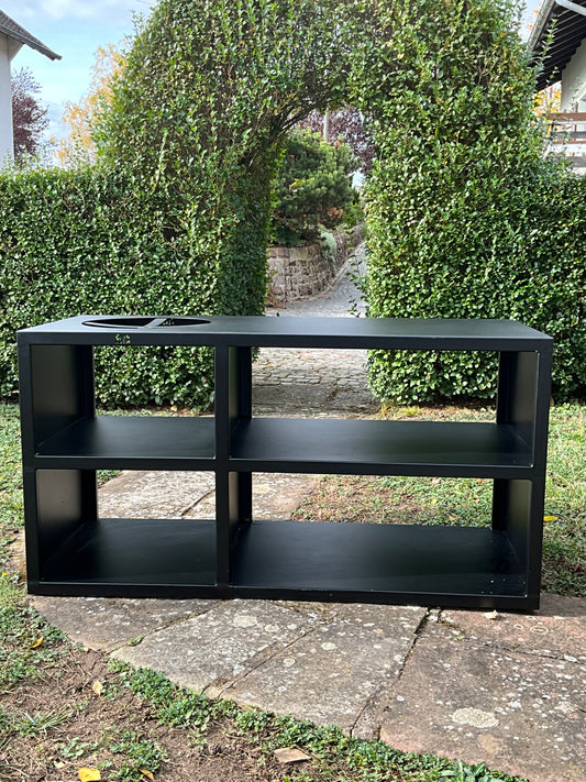 Grand meuble brasero corten avec laquage