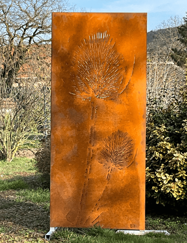 Panneau en Acier Corten Brise Vue - Chardon