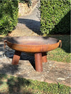 COUPOLE A FEU CORTEN RONDE SUR PIED