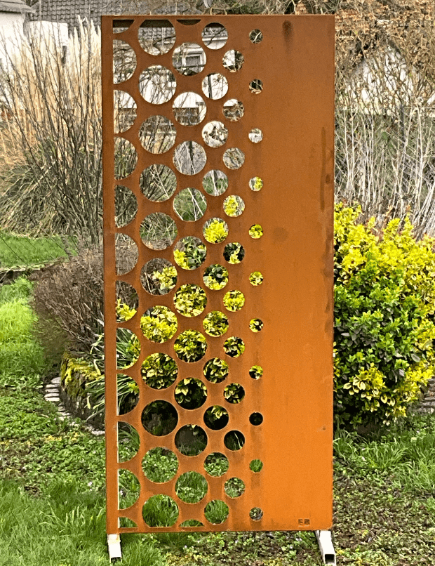 Brise-Vue-Jardin-en-Acier-Corten-Motif-Rond-min