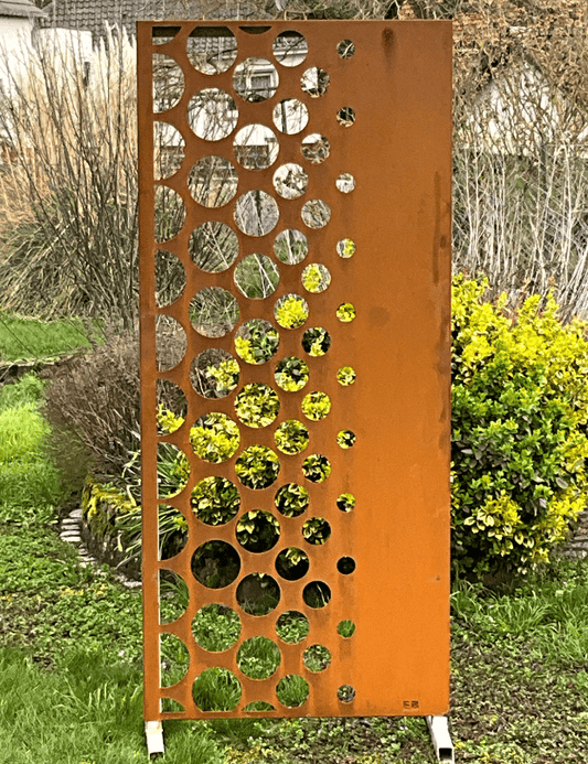 Brise-Vue-Jardin-en-Acier-Corten-Motif-Rond-min