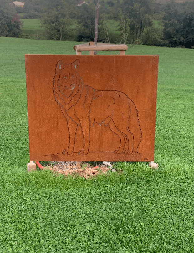 Panneau-Acier-Brise-Vue-Corten_Motif-Loup-min