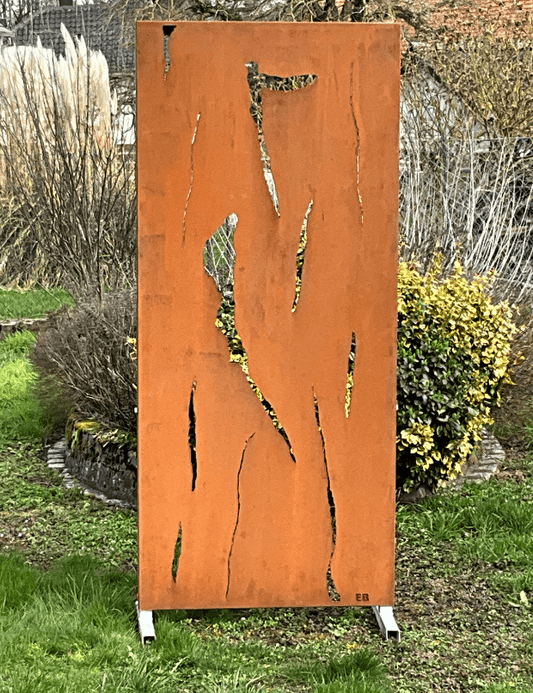 Panneau-brise-vue-en-acier-corten-Motif-dechirures-min