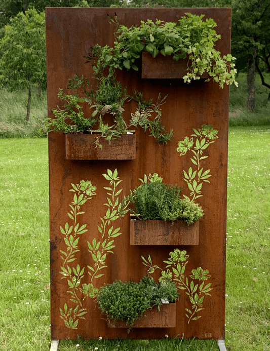 Panneau Brise-Vue en Acier Corten – Motif Colibri