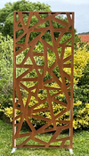 Panneau brise-vue Corten “Abstract Lines” – sur mesure