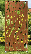 Panneau brise-vue Corten “Bulles & Végétal” – sur mesure