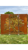 Panneaubrise-vueCorten_TriptyqueArbreMajestueux_XXLbrise-vueCorten_BonsaiZen_pieceunique